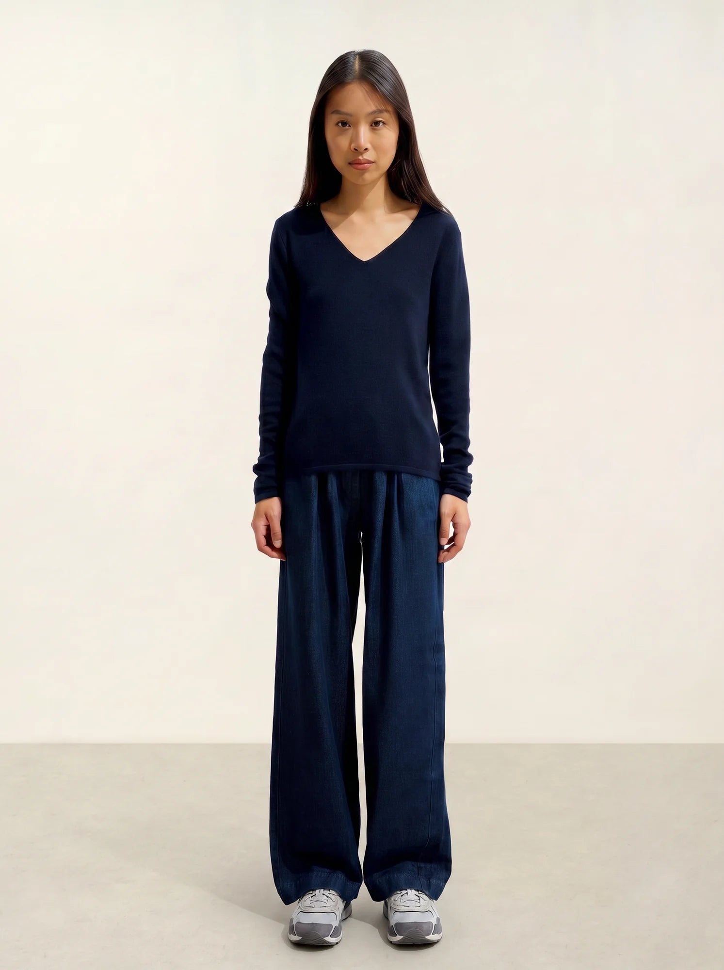 GALISE pull col V bleu marine