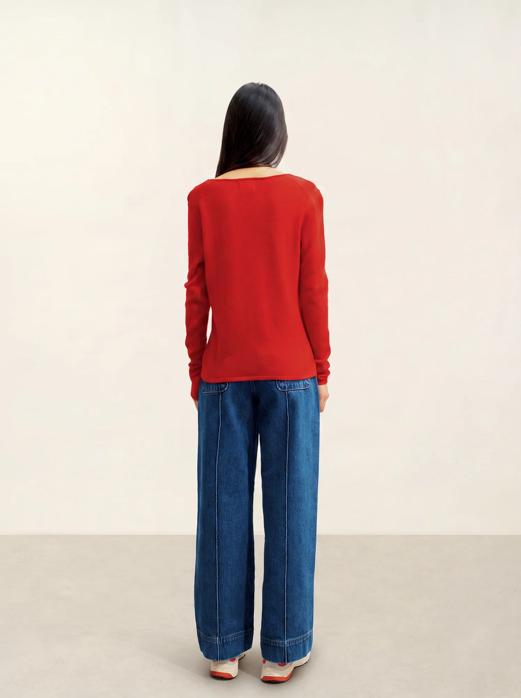 GALISE pull col V rouge