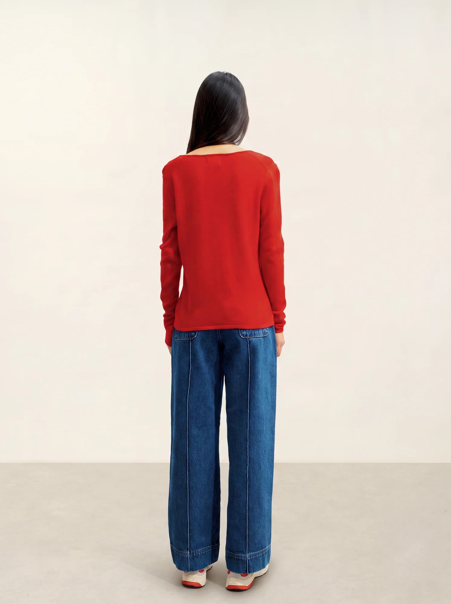GALISE pull col V rouge