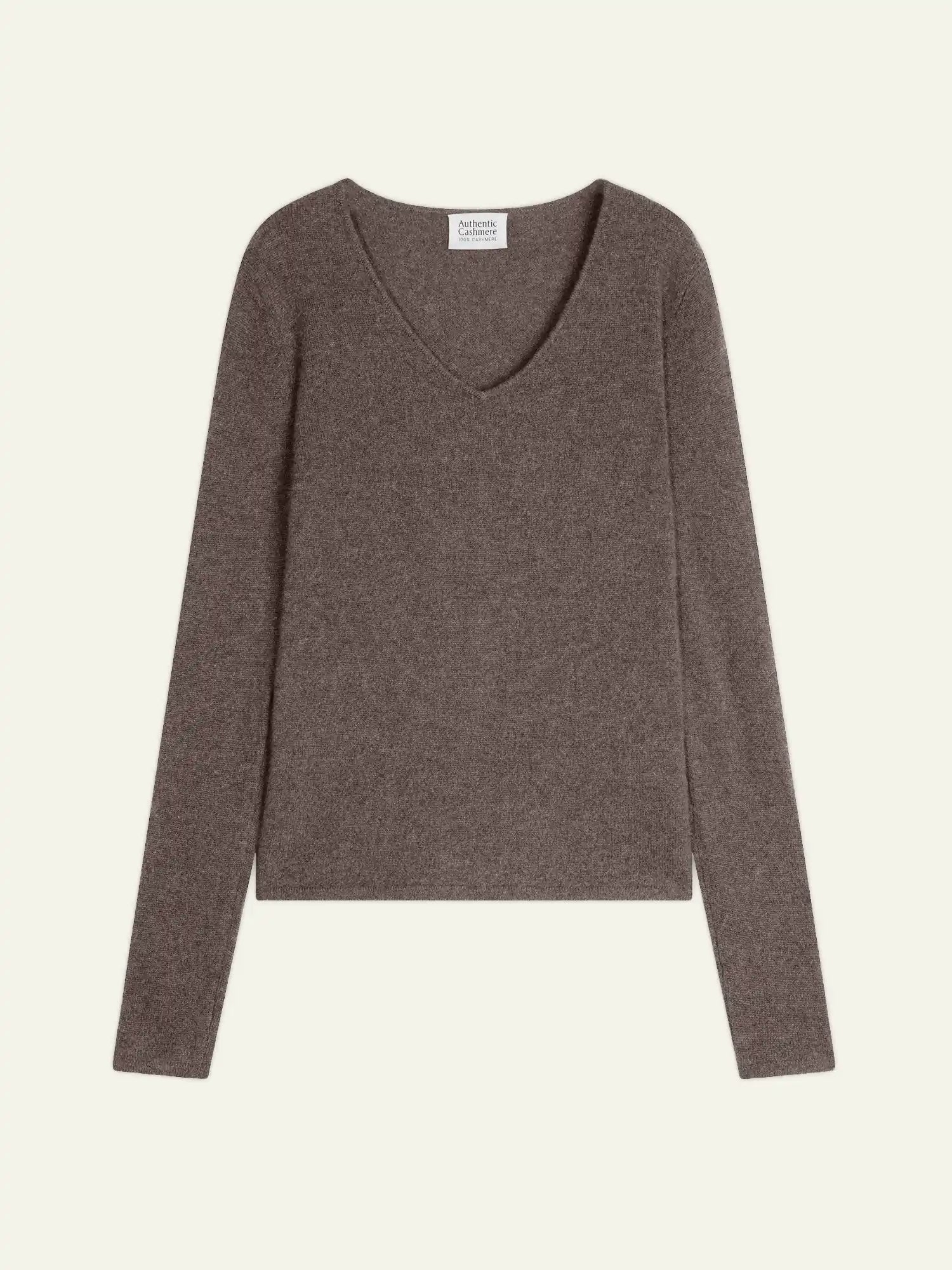 GALISE pull col V taupe chiné