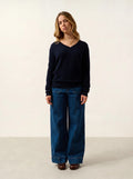 GARDORIA pull col V bleu marine