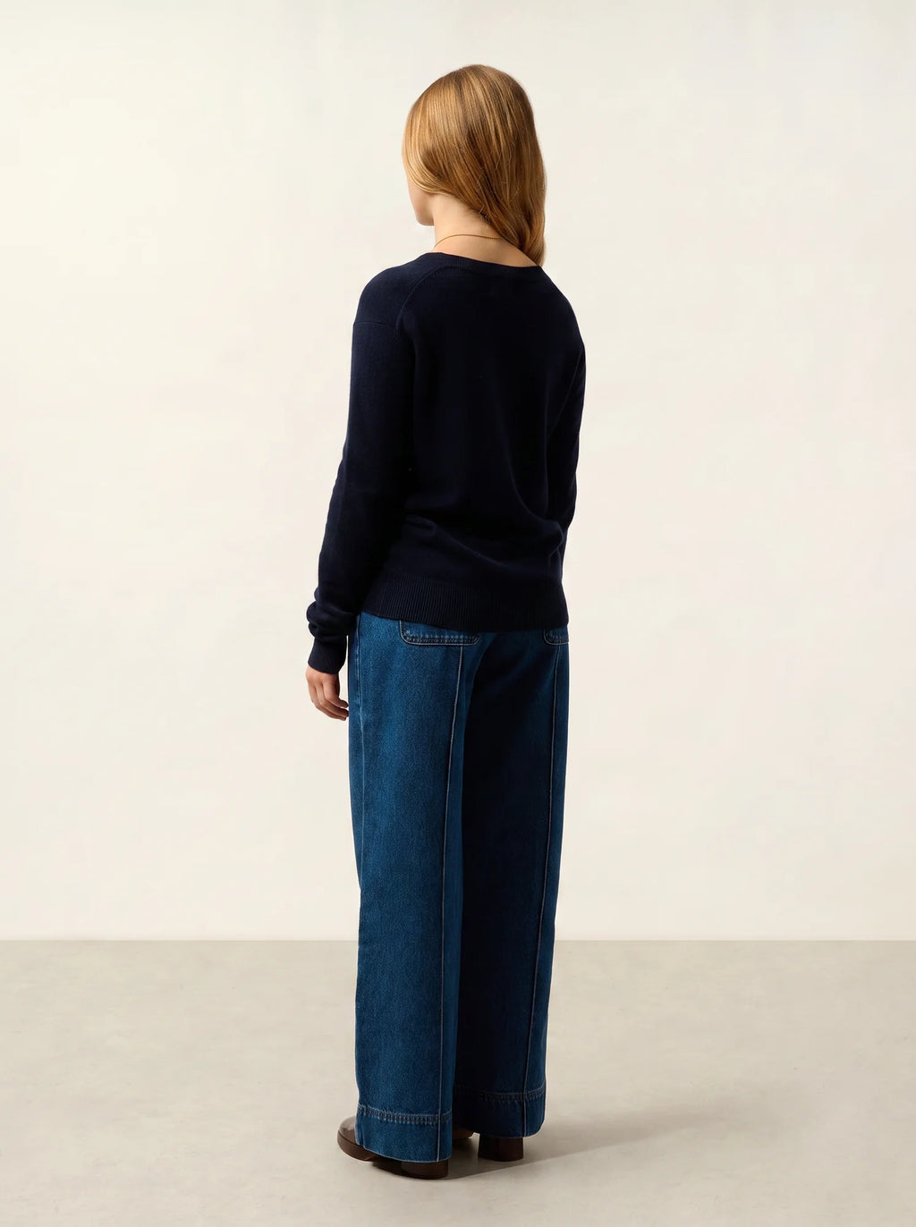 GARDORIA pull col V bleu marine