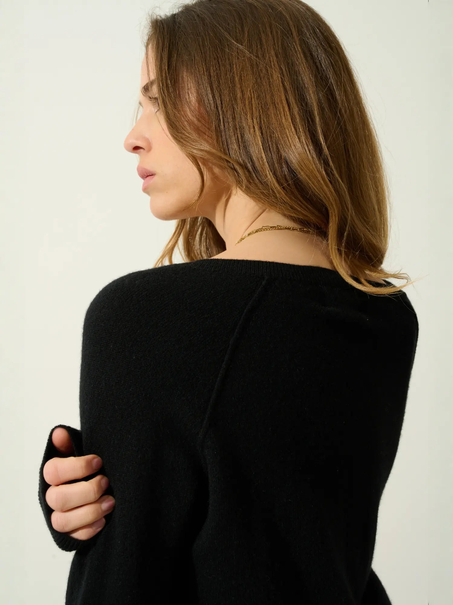 GIUSALET pull col V noir