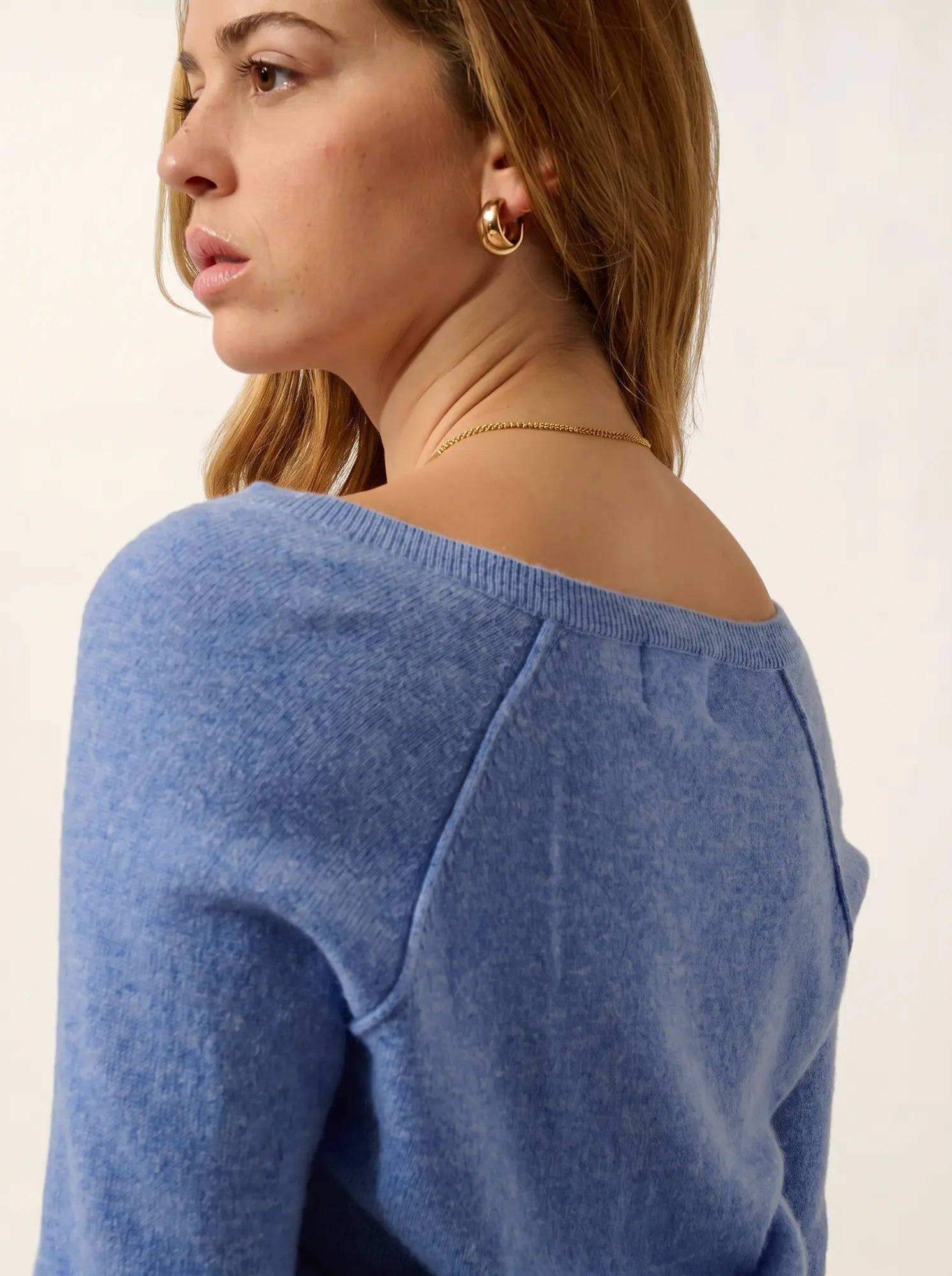 GIUSALET pull col V ciel