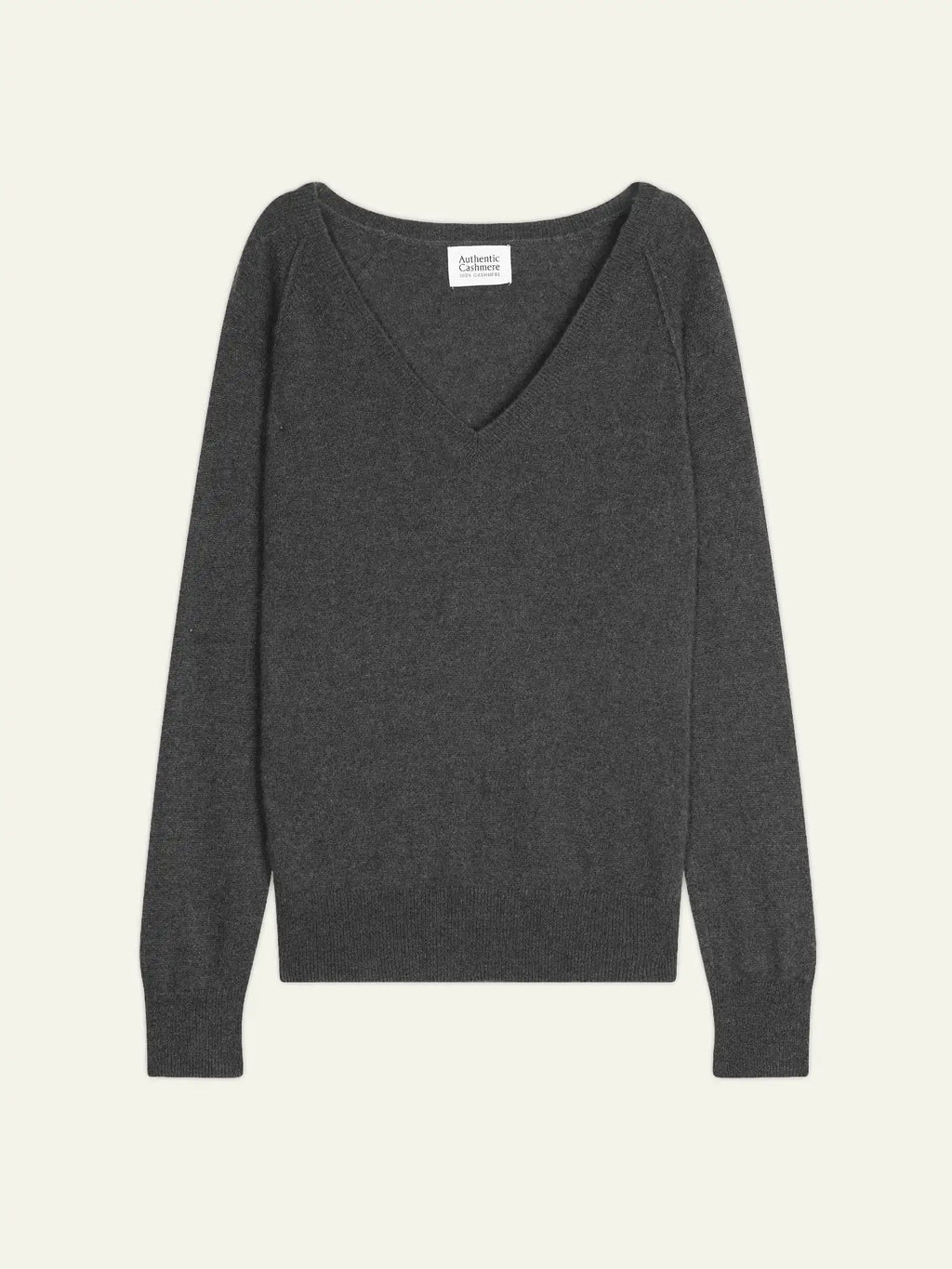 GIUSALET pull col V anthracite chiné