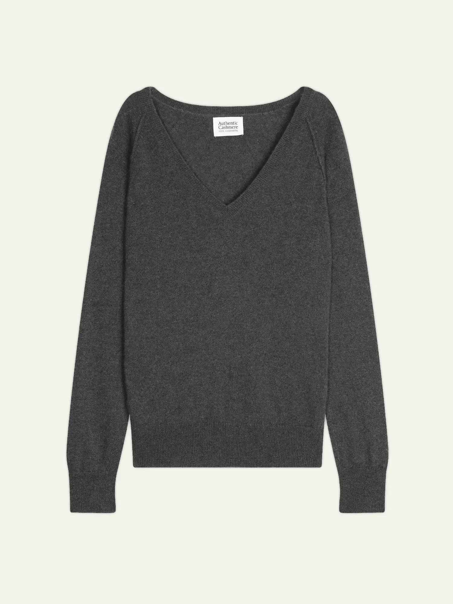 GIUSALET pull col V anthracite chiné