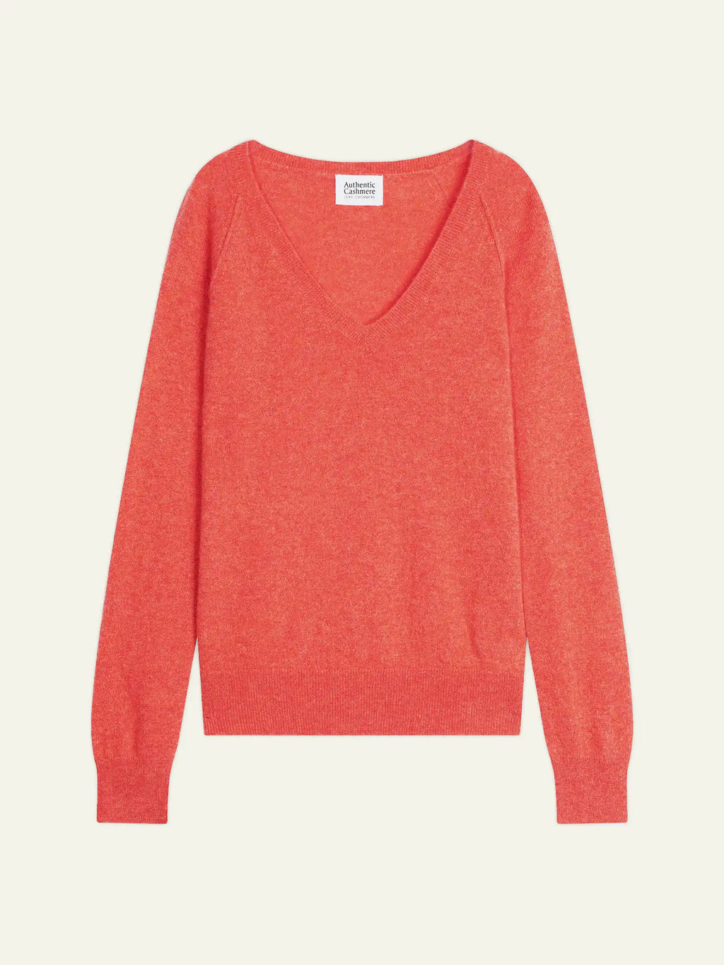 GIUSALET Pullover V-Ausschnitt Orange meliert