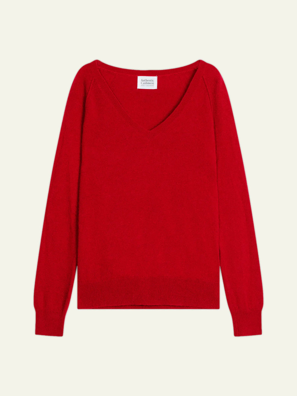 GIUSALET Pullover V-Ausschnitt Rot
