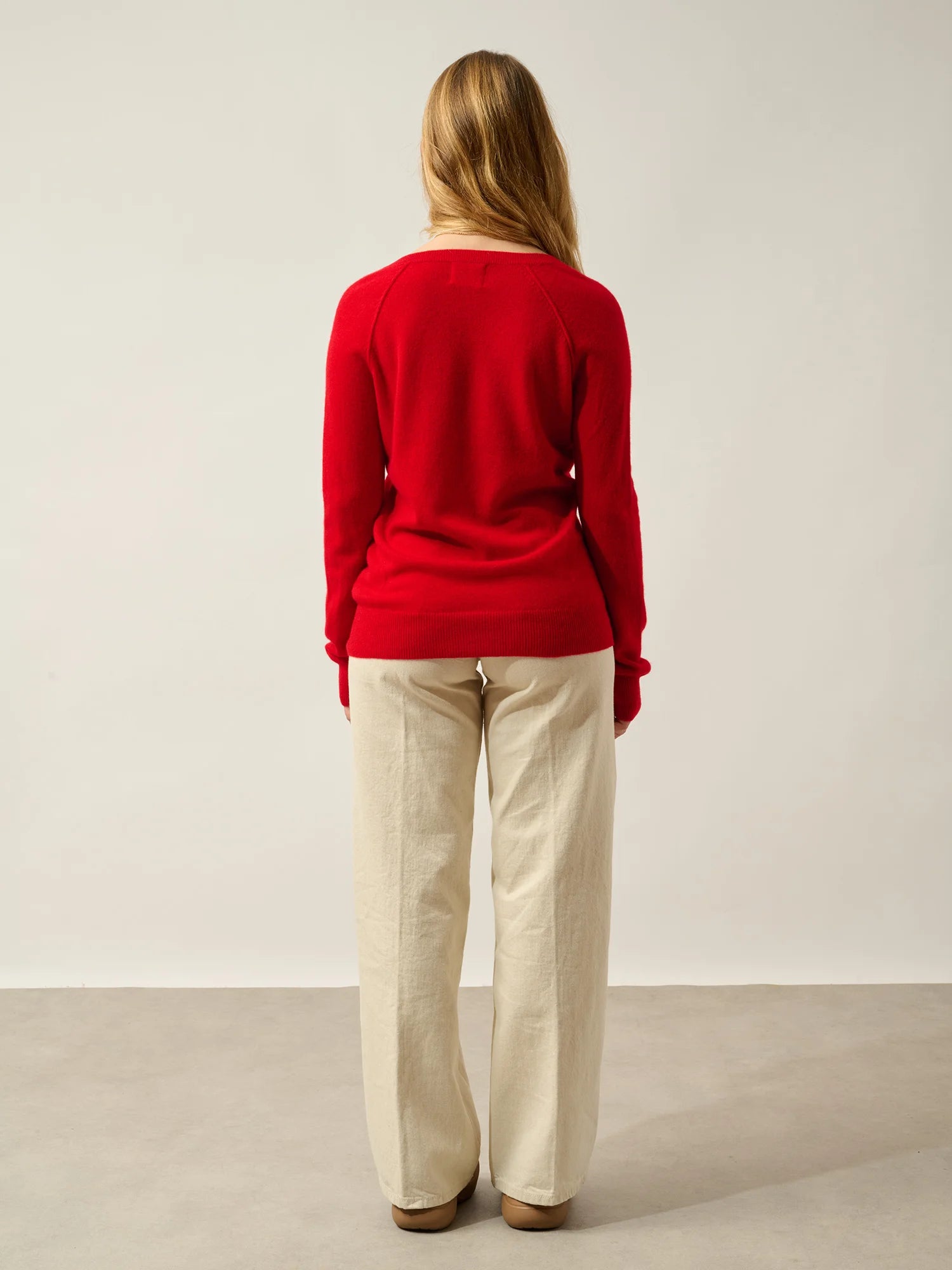 GIUSALET sweater v-neck red