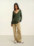 GIUSALET pull col V kaki