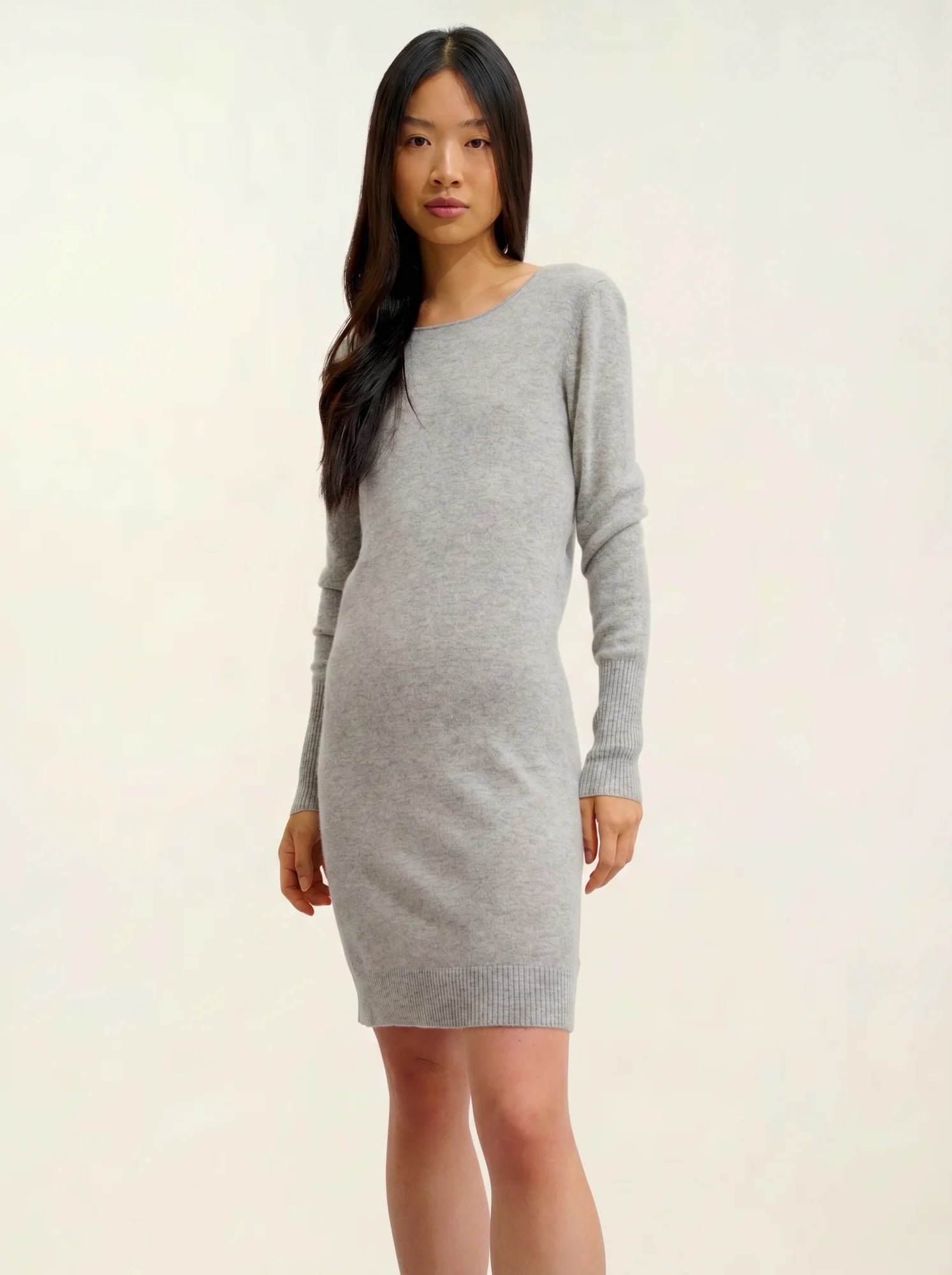 ARMET kleid rundhalsausschnitt wolke meliert