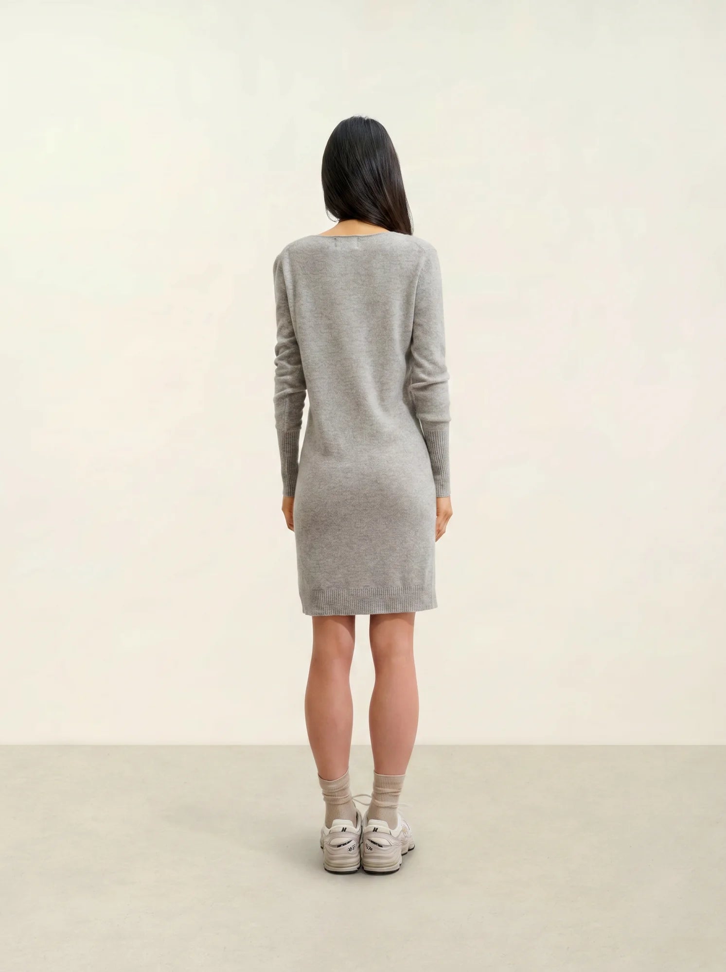 ARMET kleid rundhalsausschnitt wolke meliert