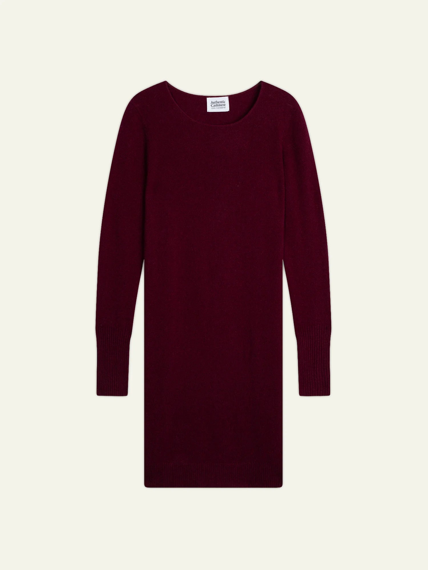 ARMET robe col rond bordeaux