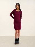 ARMET robe col rond bordeaux
