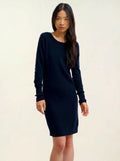 ARMET robe col rond bleu marine
