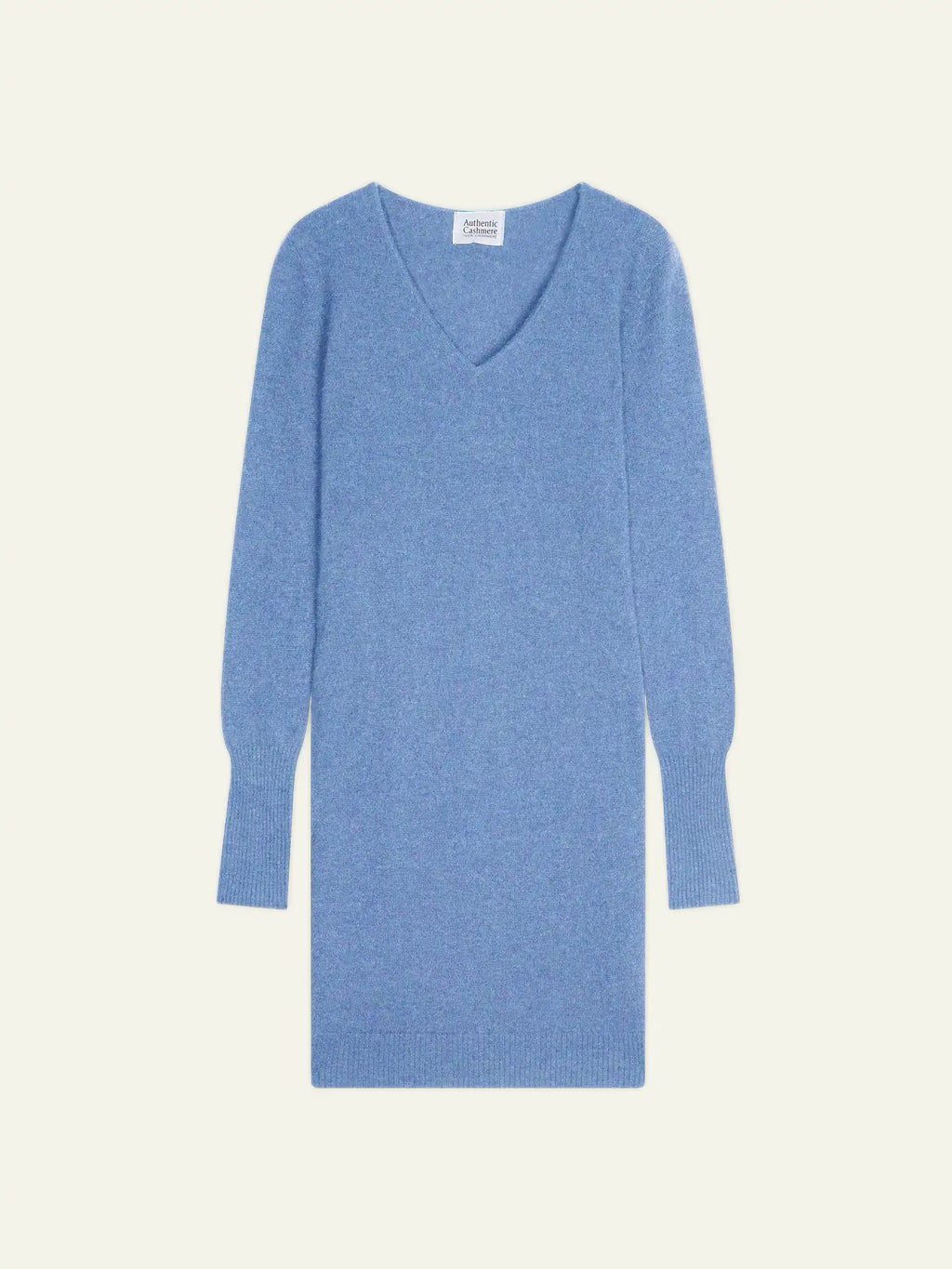 CAPELET Kleid V-Ausschnitt Himmelblau