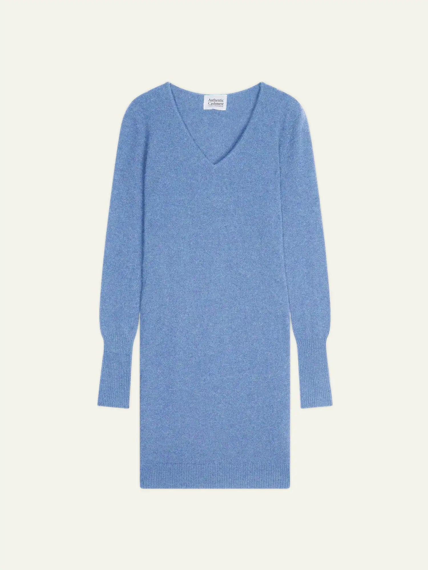 CAPELET Kleid V-Ausschnitt Himmelblau