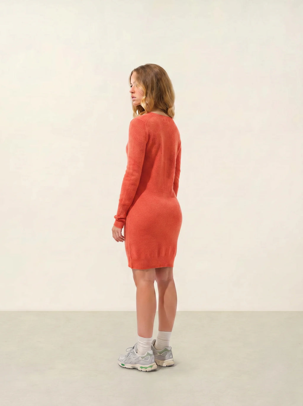 CAPELET Dress V-Neck Heather Orange