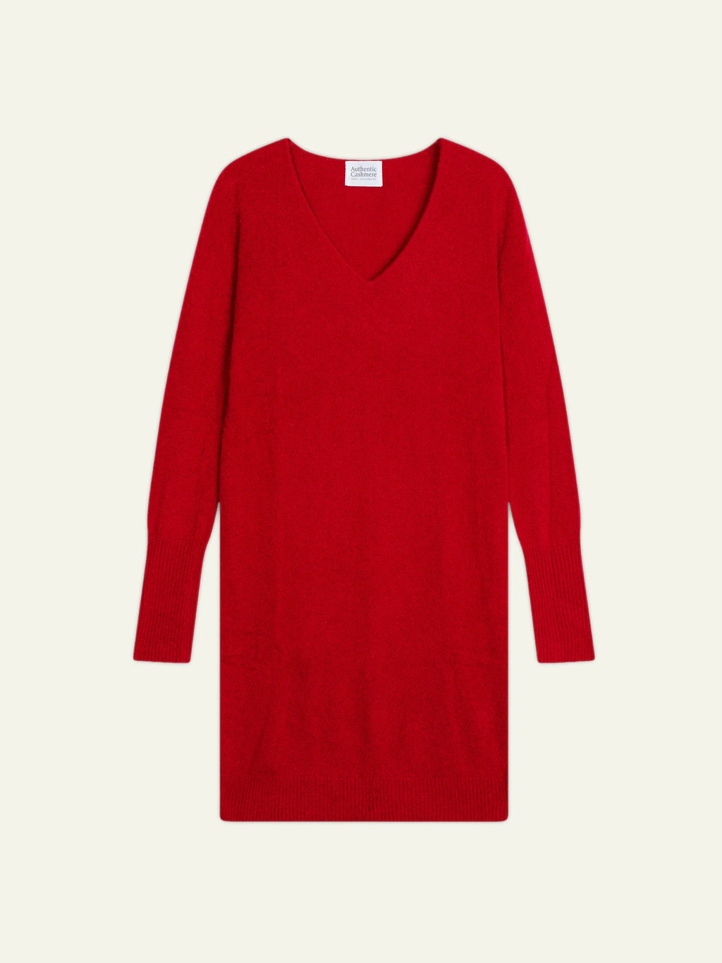 CAPELET robe col V rouge