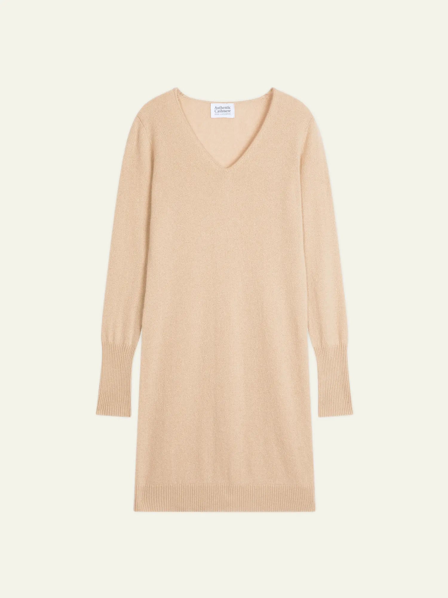 CAPELET Kleid V-Ausschnitt Sand
