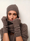 MANTI bonnet taupe chiné
