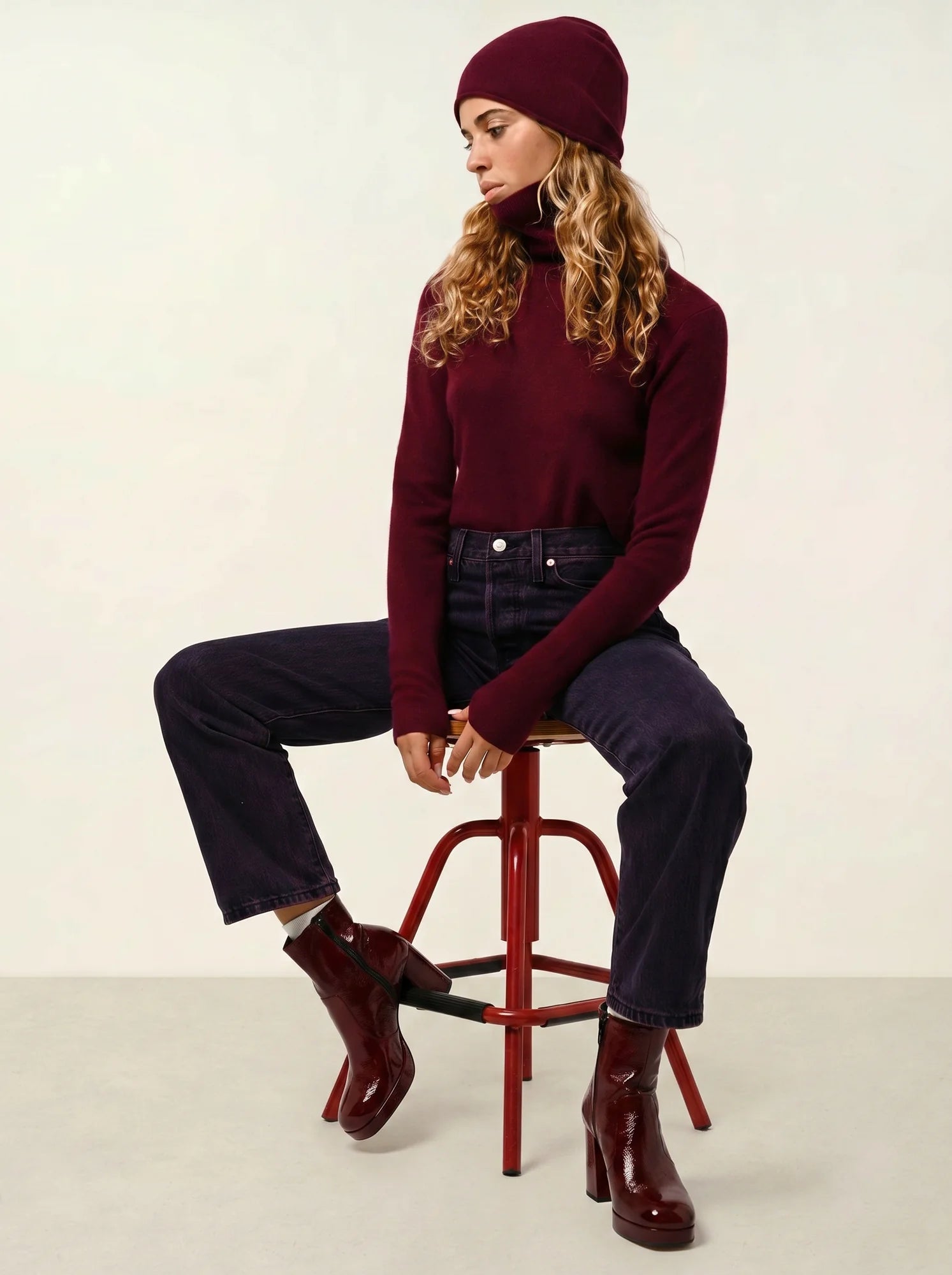 PINIER bonnet bordeaux