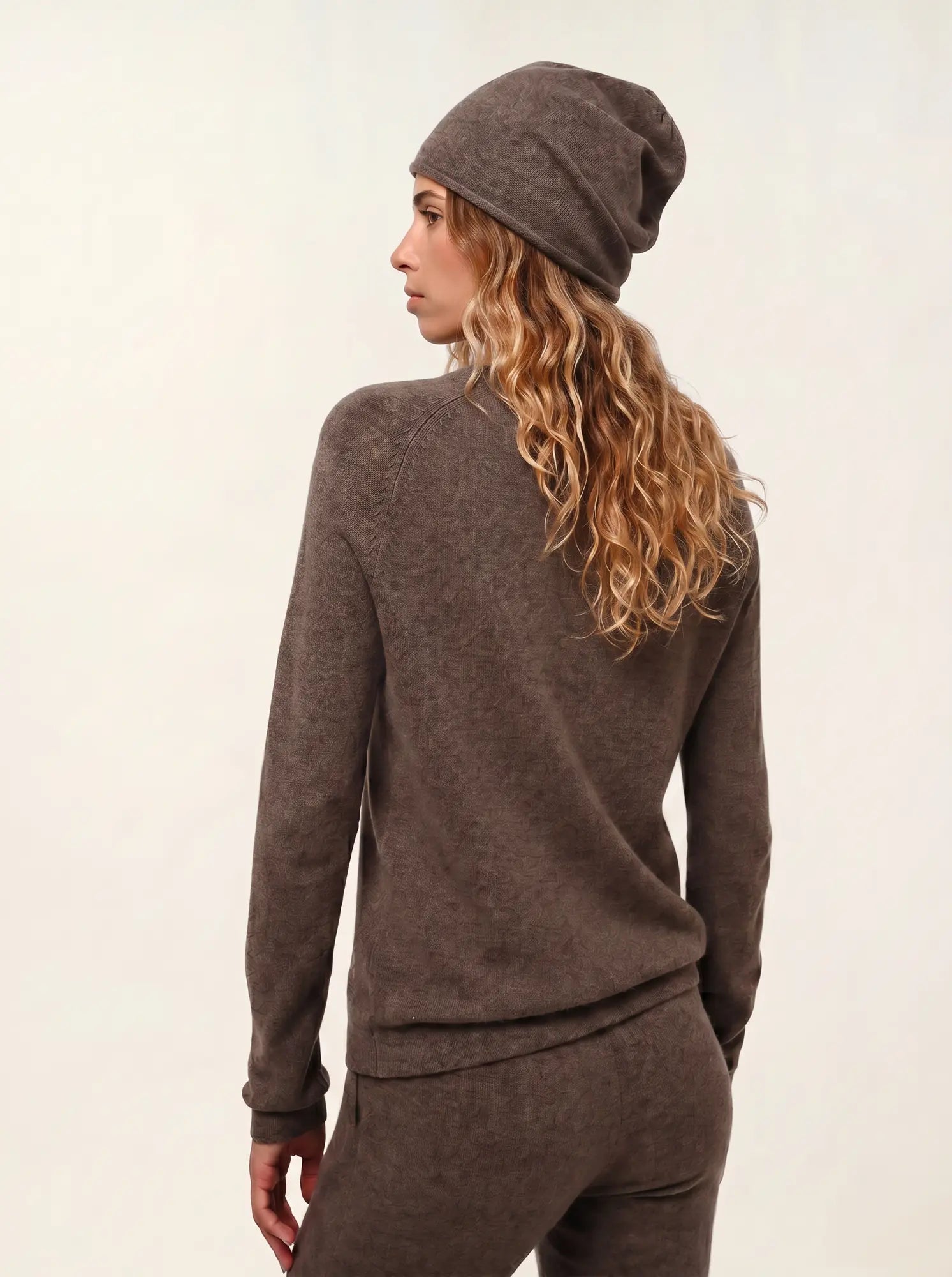 PINIER bonnet taupe chiné