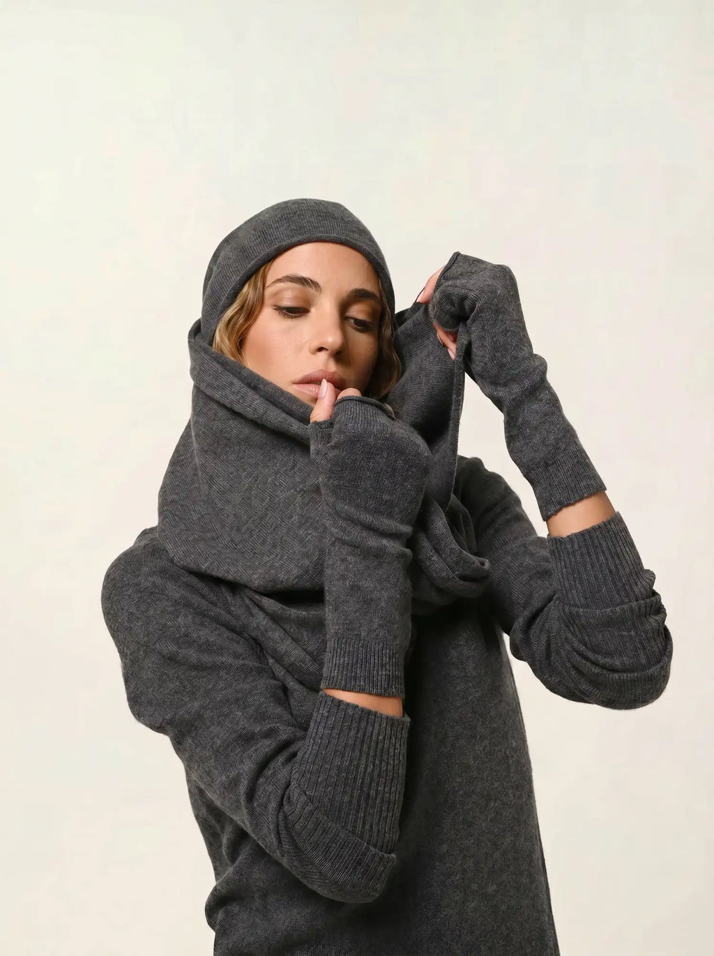 VAYMONT écharpe anthracite chiné
