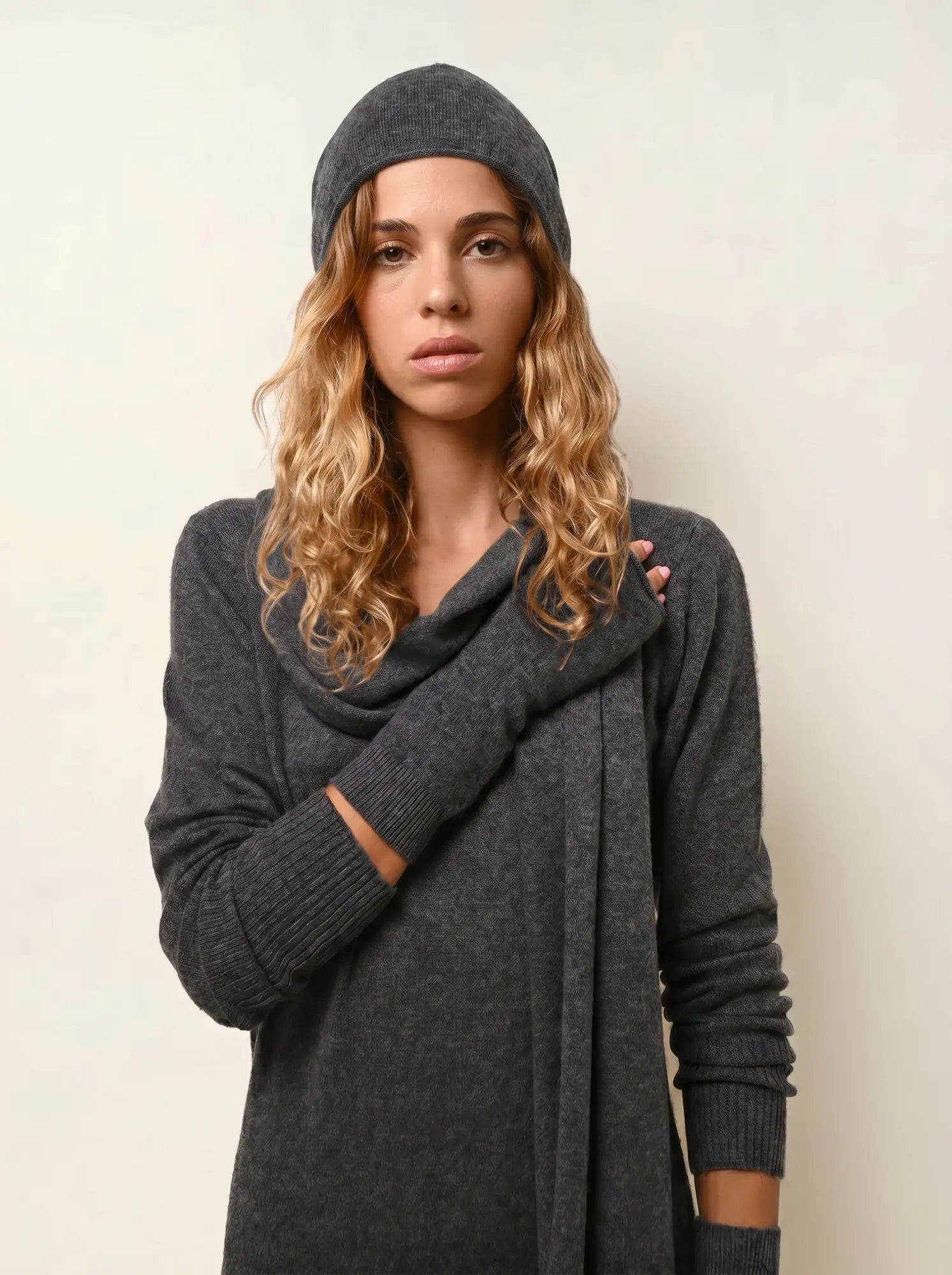 VAYMONT écharpe anthracite chiné