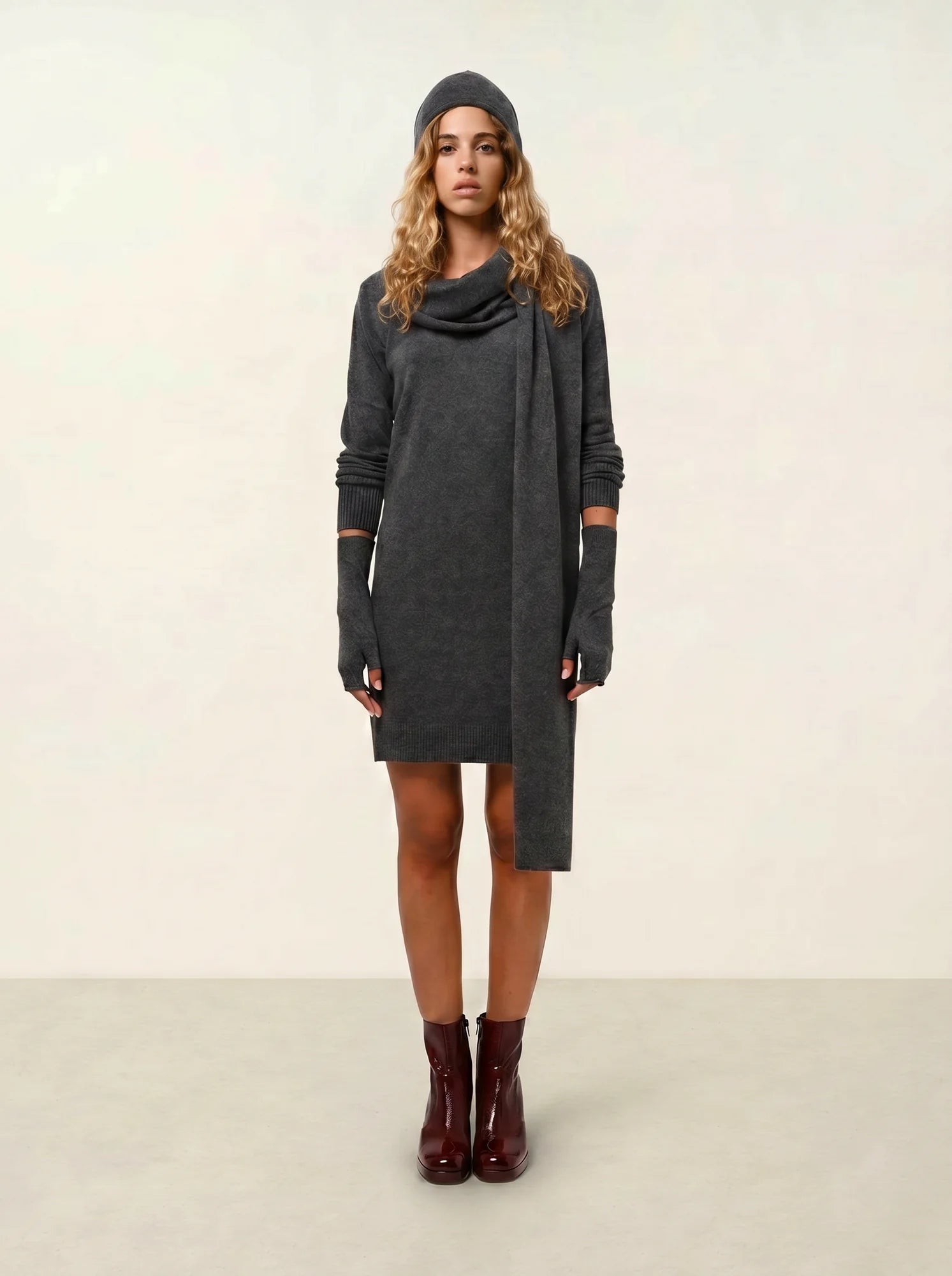 VAYMONT écharpe anthracite chiné