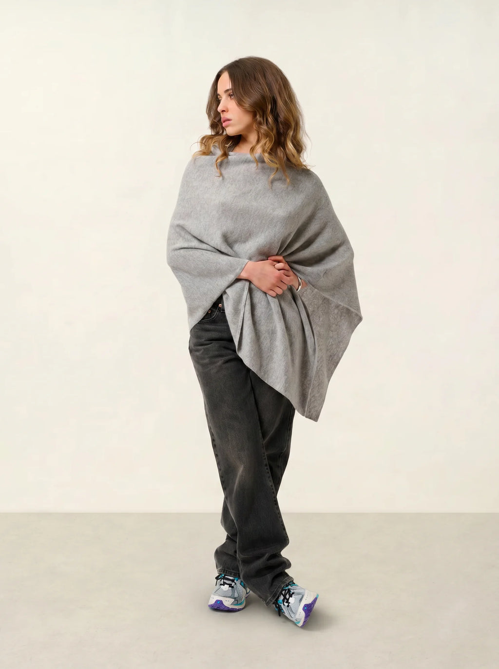 CARRA poncho nuage chiné