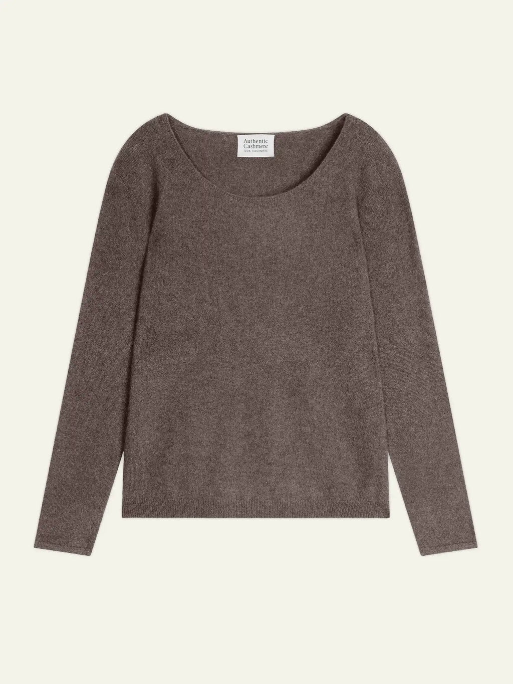 LANFON pull col rond taupe chiné