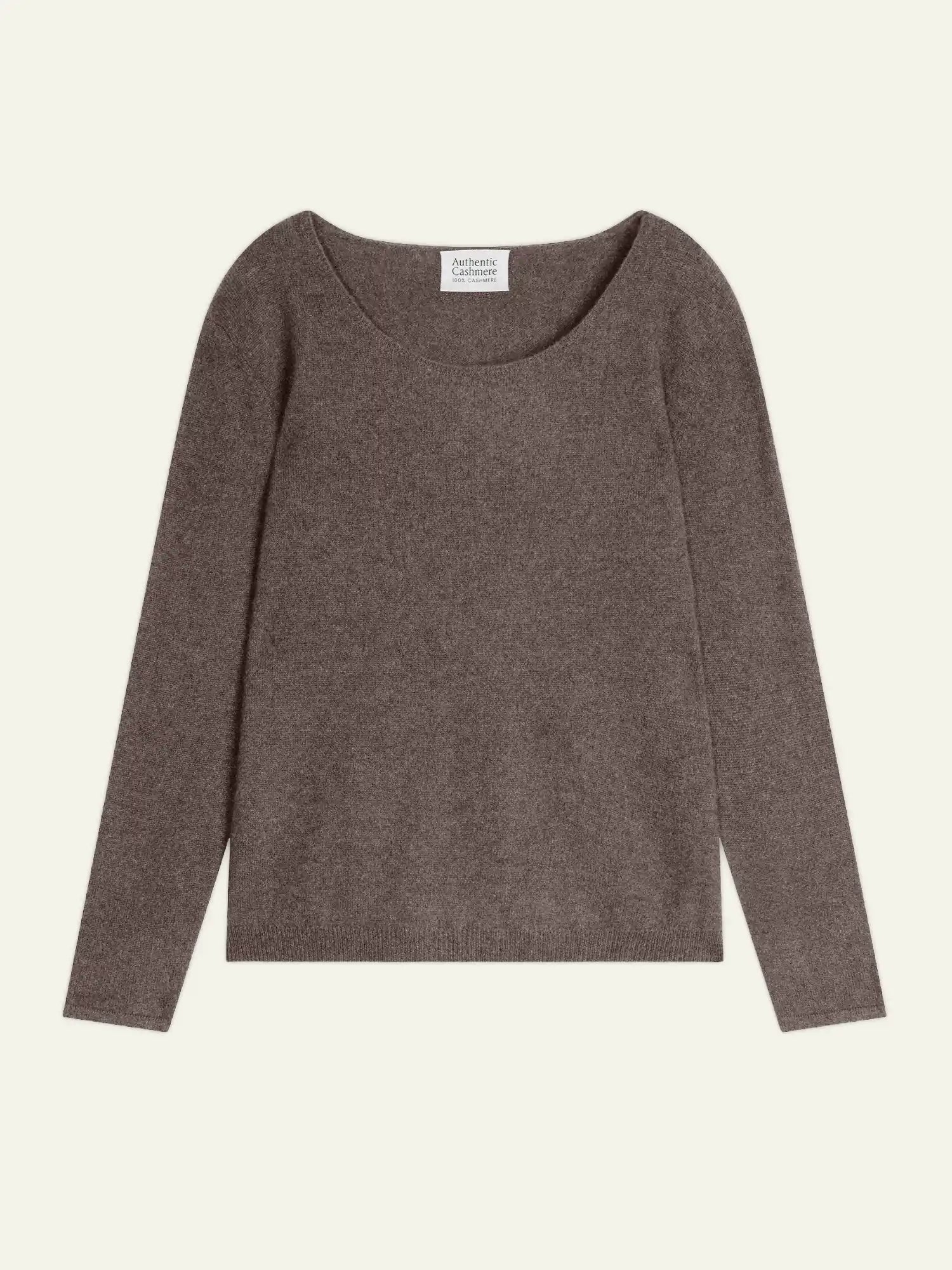 LANFON pull col rond taupe chiné