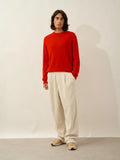 AIGLIÈRE pull col rond rouge