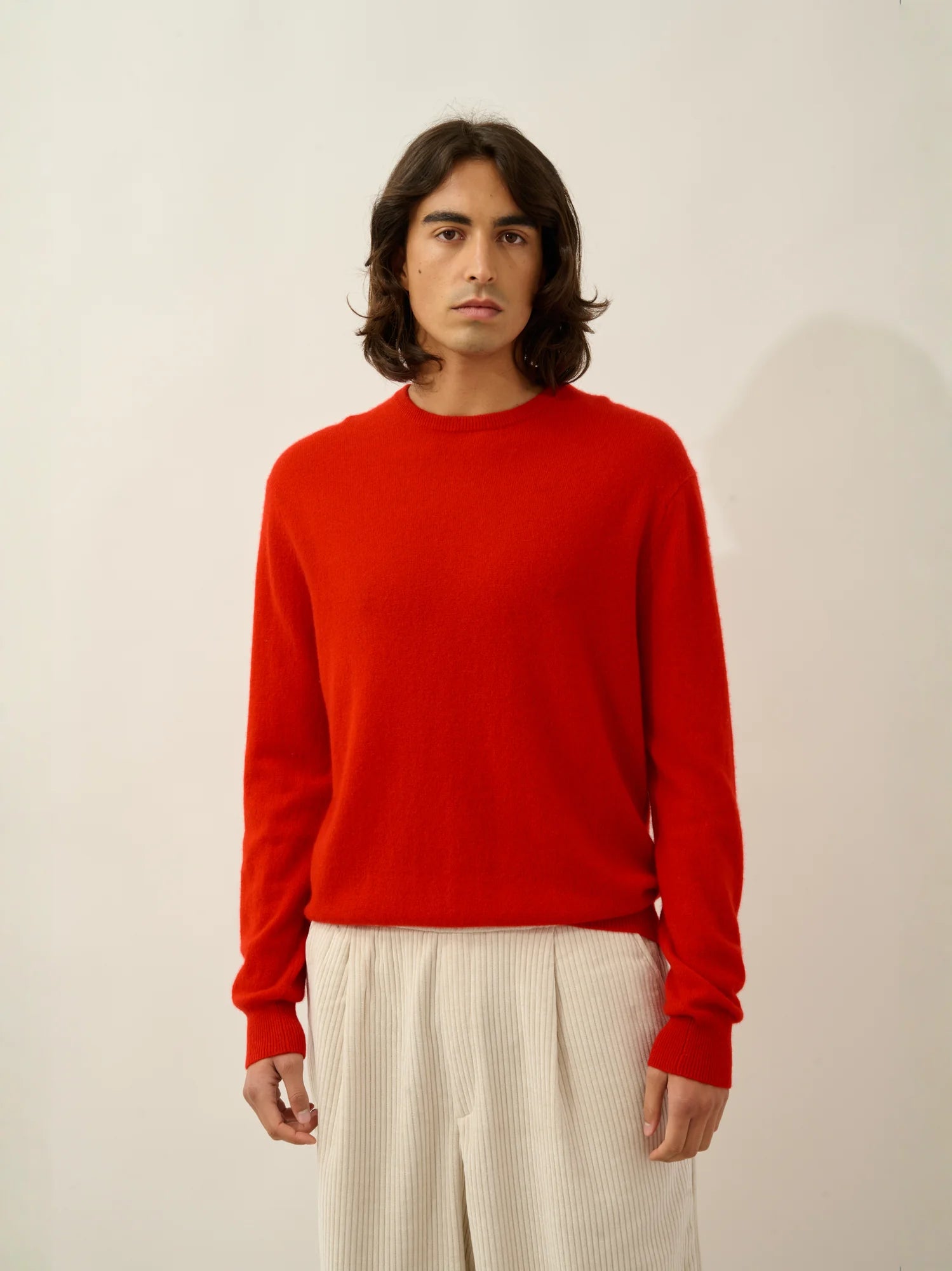 AIGLIÈRE pull col rond rouge