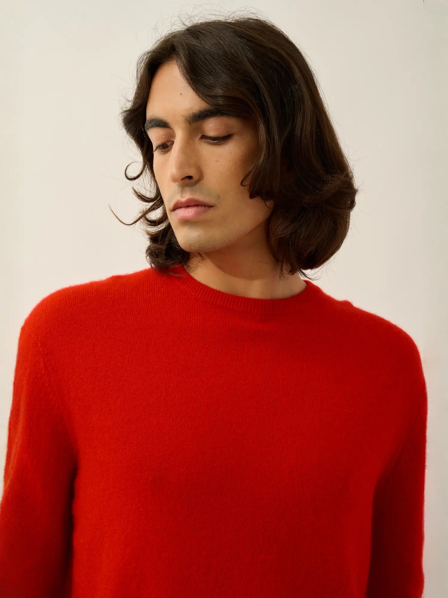 AIGLIÈRE pull col rond rouge