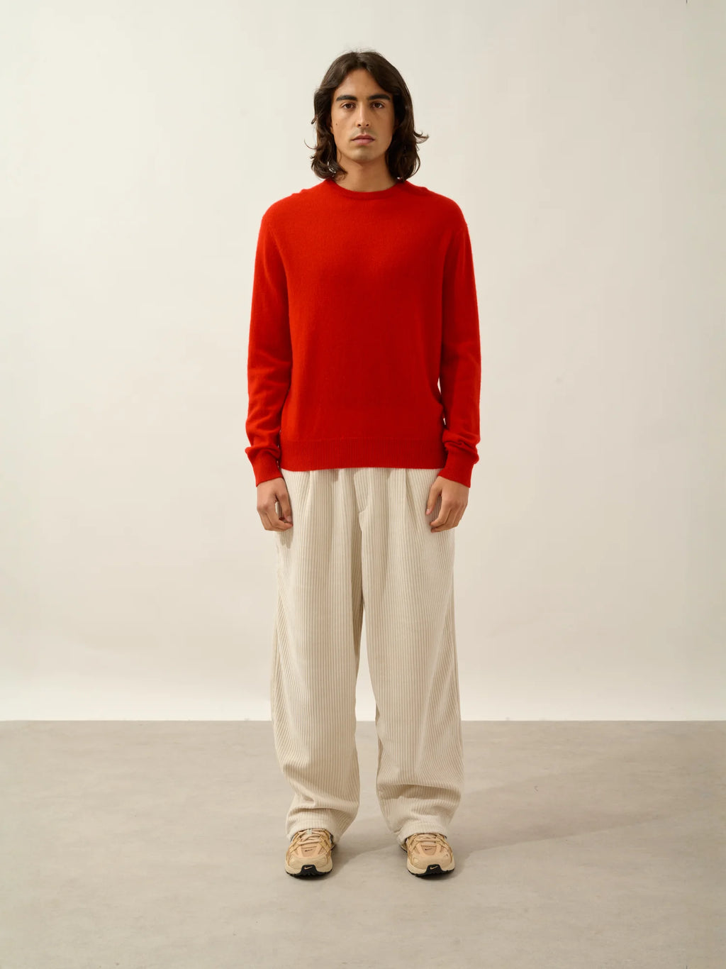AIGLIÈRE pull col rond rouge