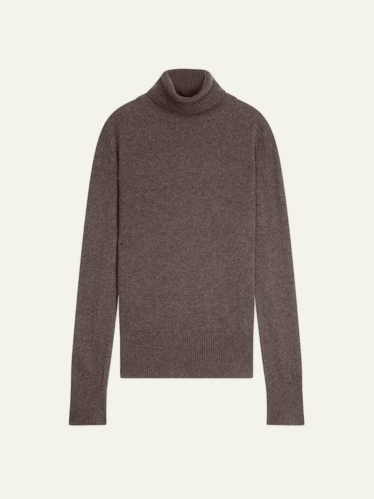 FORNET pull col roulé taupe chiné