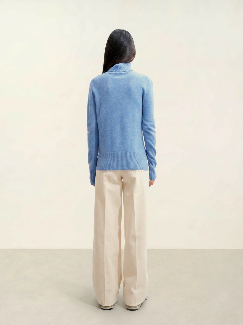 FORNET Pullover Rollkragen Himmelblau