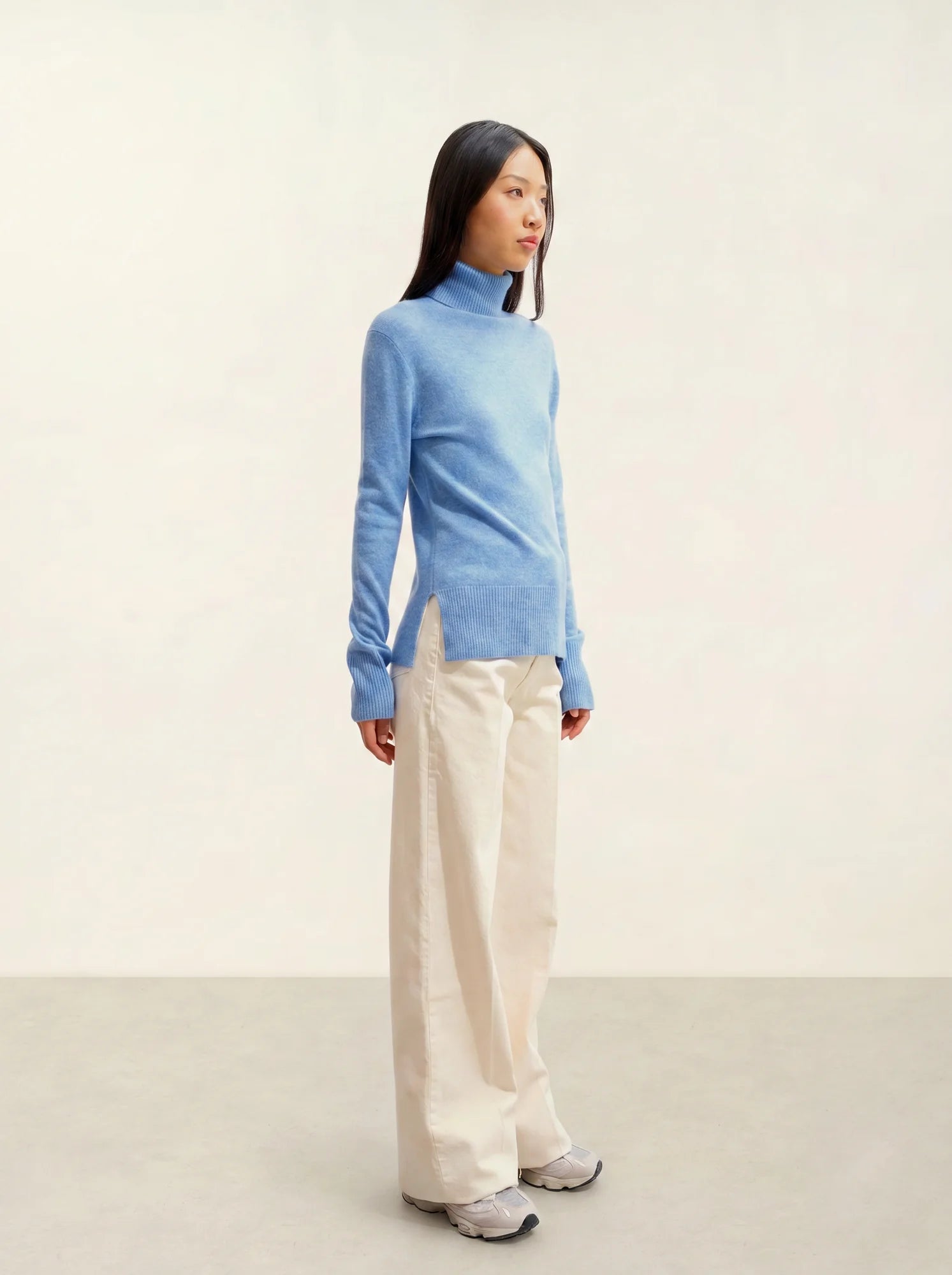 FORNET Pullover Rollkragen Himmelblau