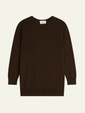 ESTARIS Pull Col Rond Boutonné Dos Choco