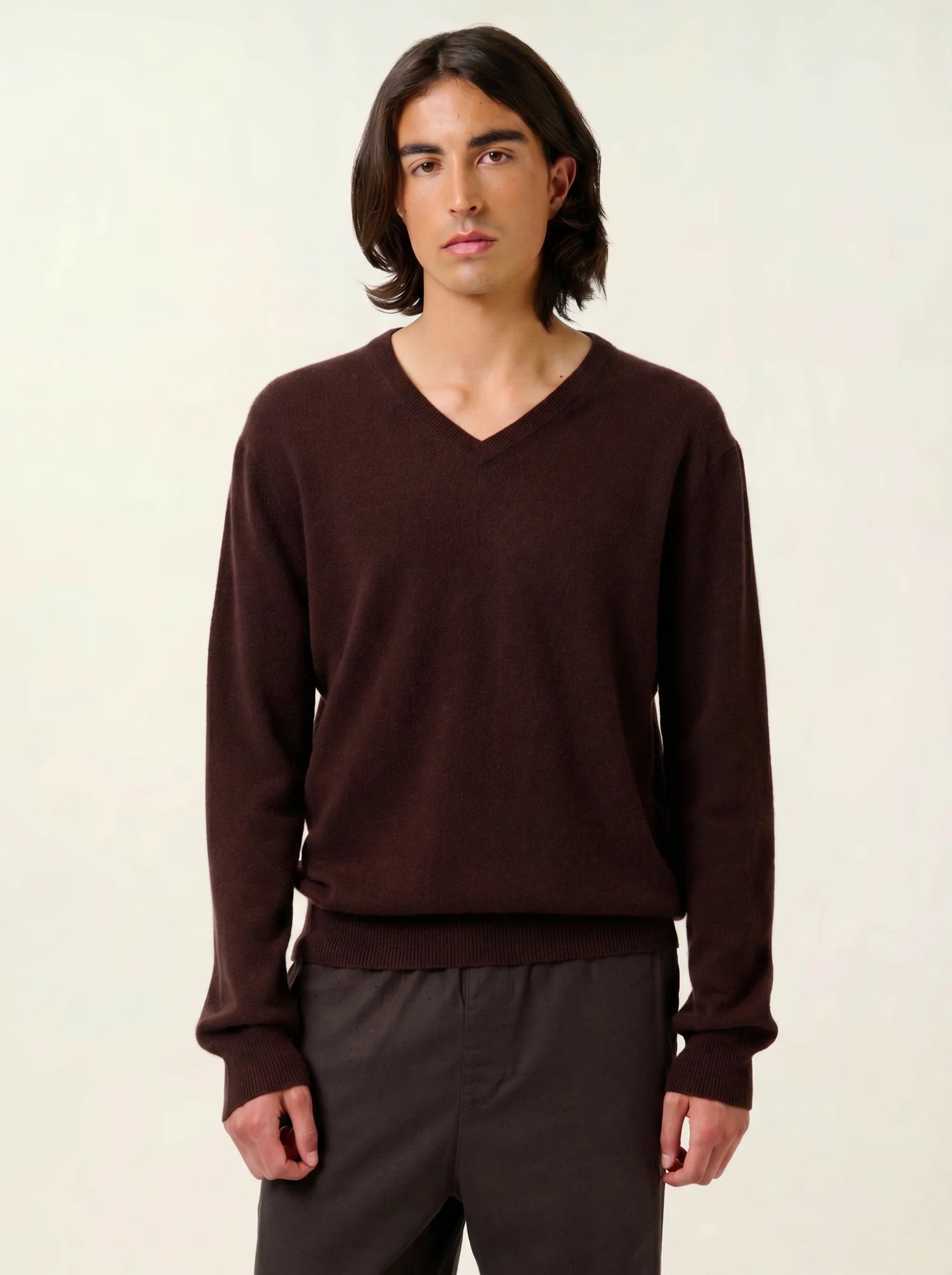 AGEL pullover v-ausschnitt schoko