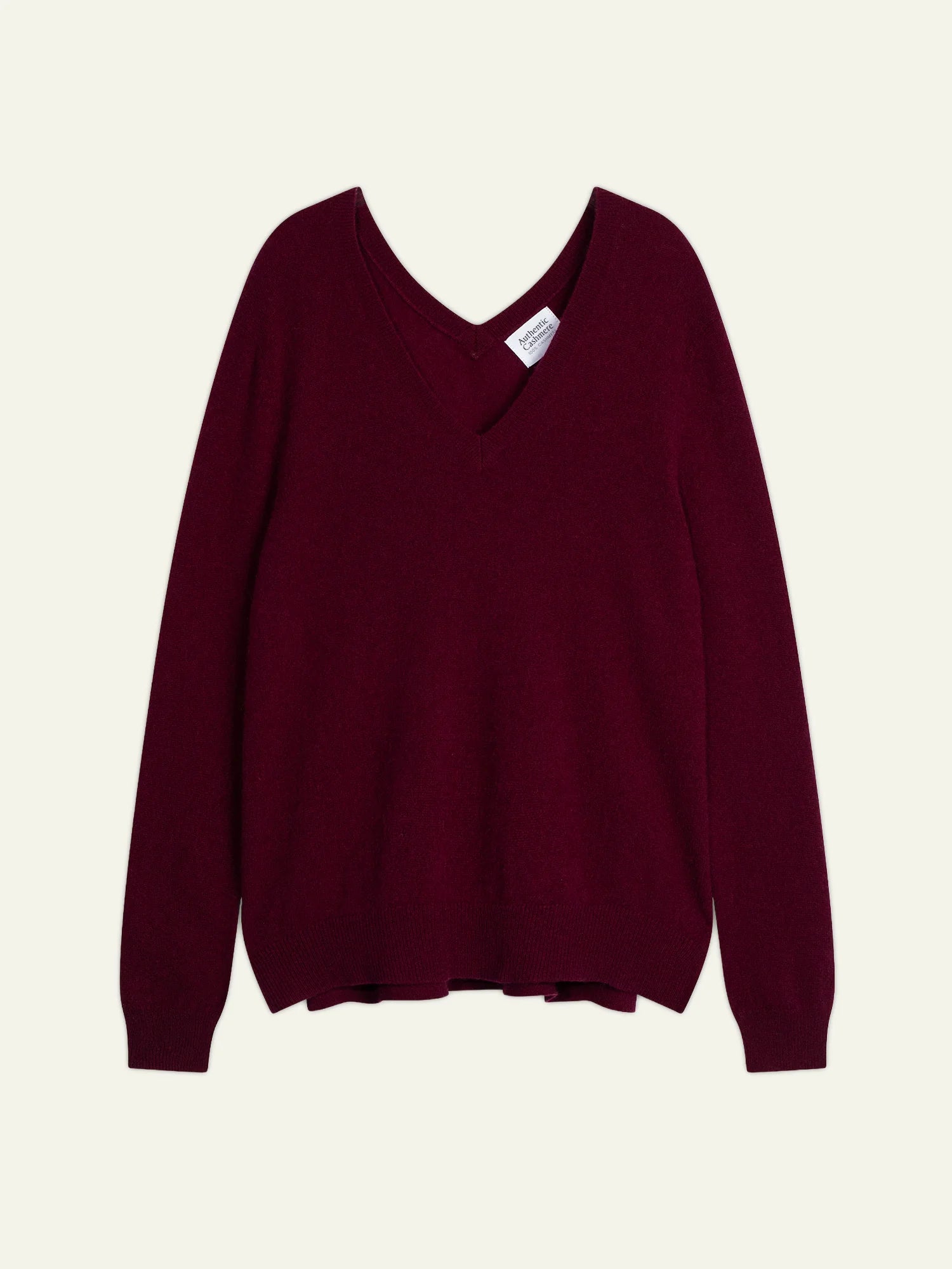 GIEGN Pullover V-Ausschnitt vorne und hinten Bordeaux