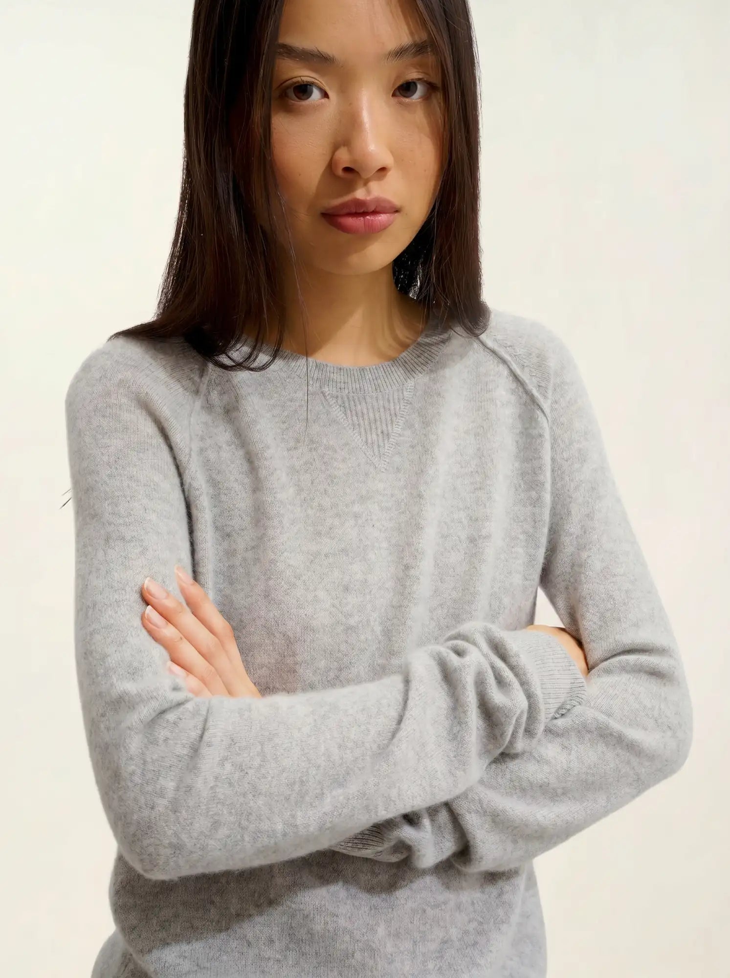 ETRET pull col rond nuage chiné