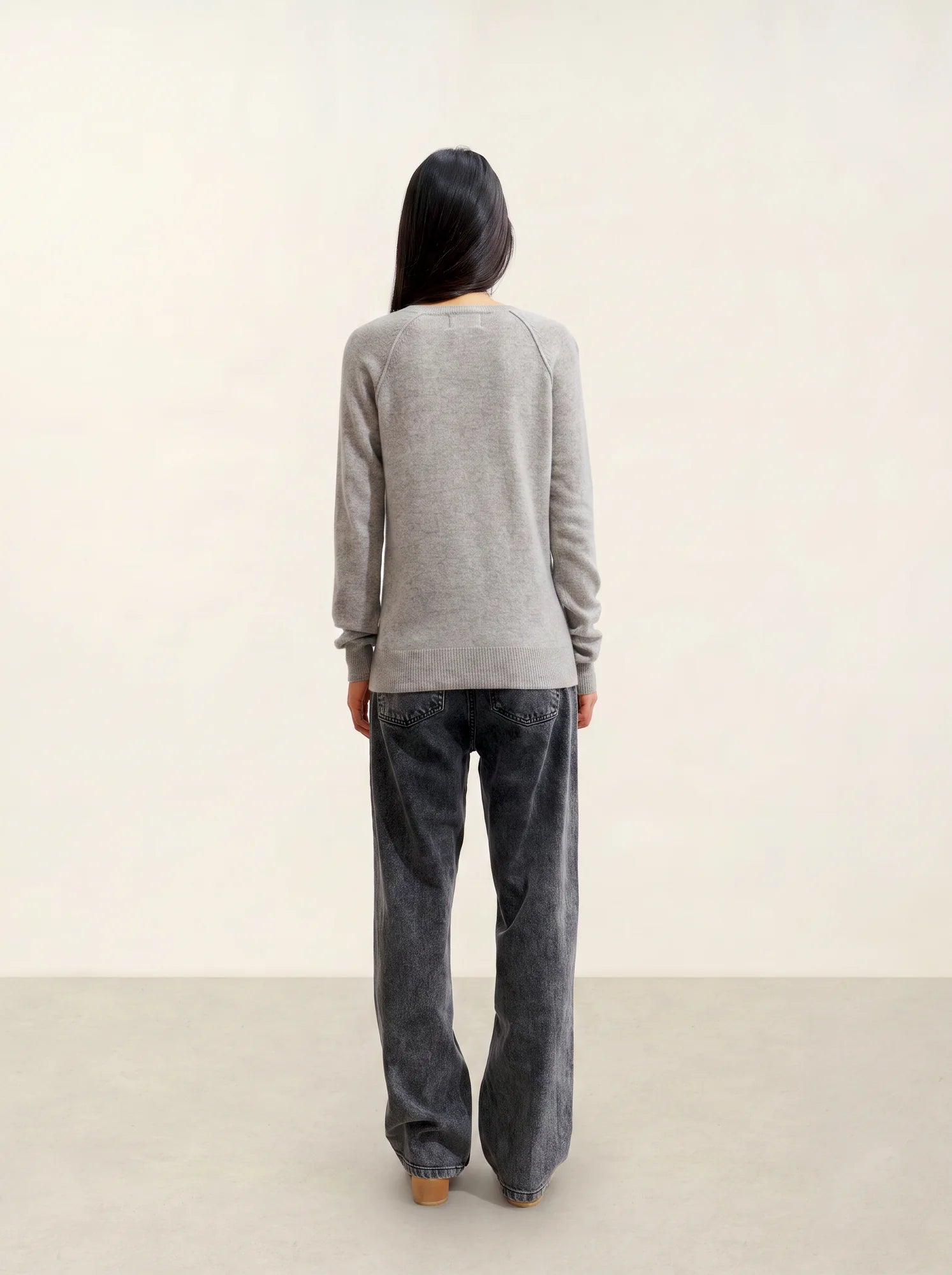 ETRET pull col rond nuage chiné
