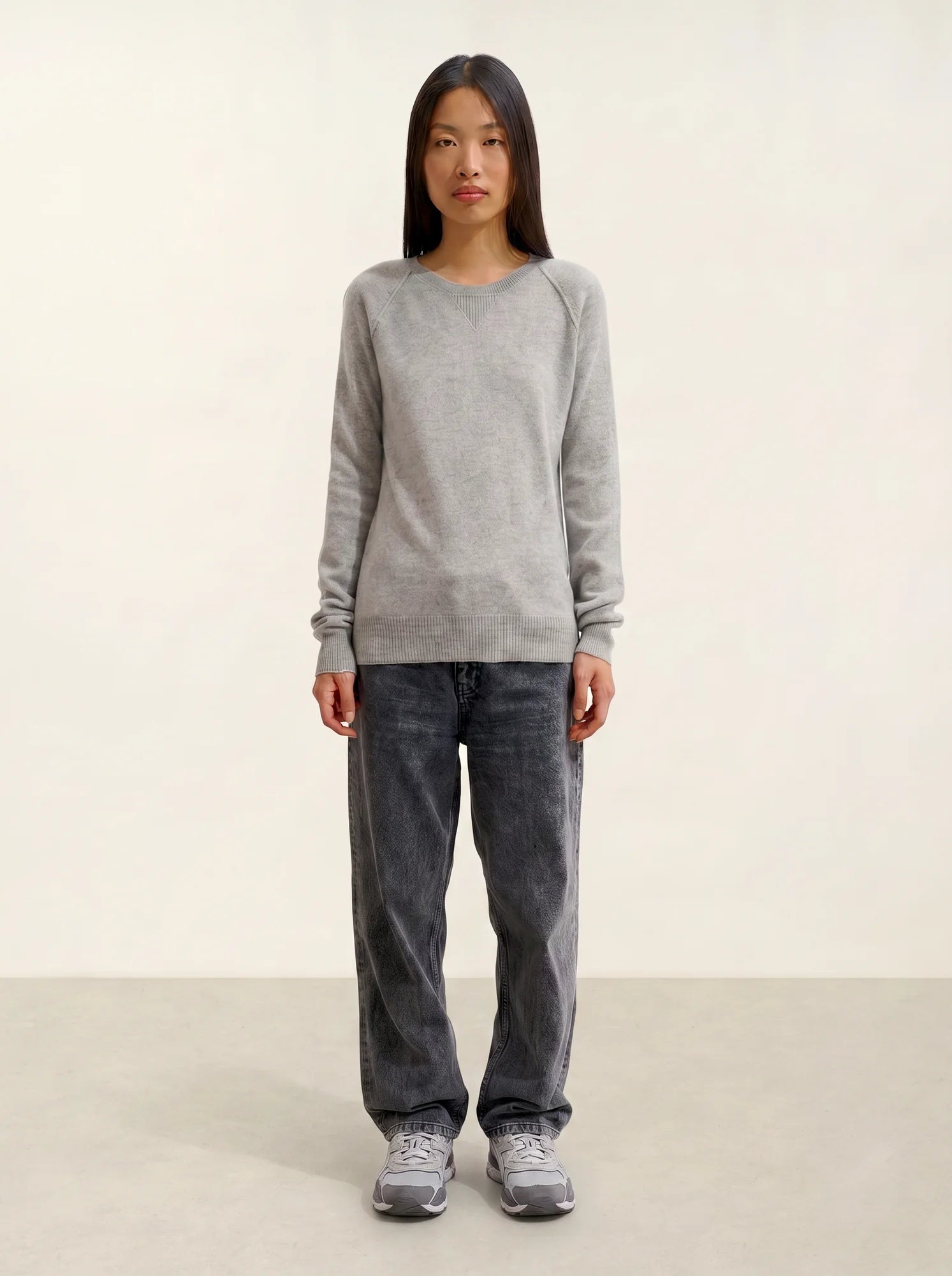 ETRET pull col rond nuage chiné