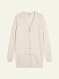 CIMET Cardigan Col V Ivoire