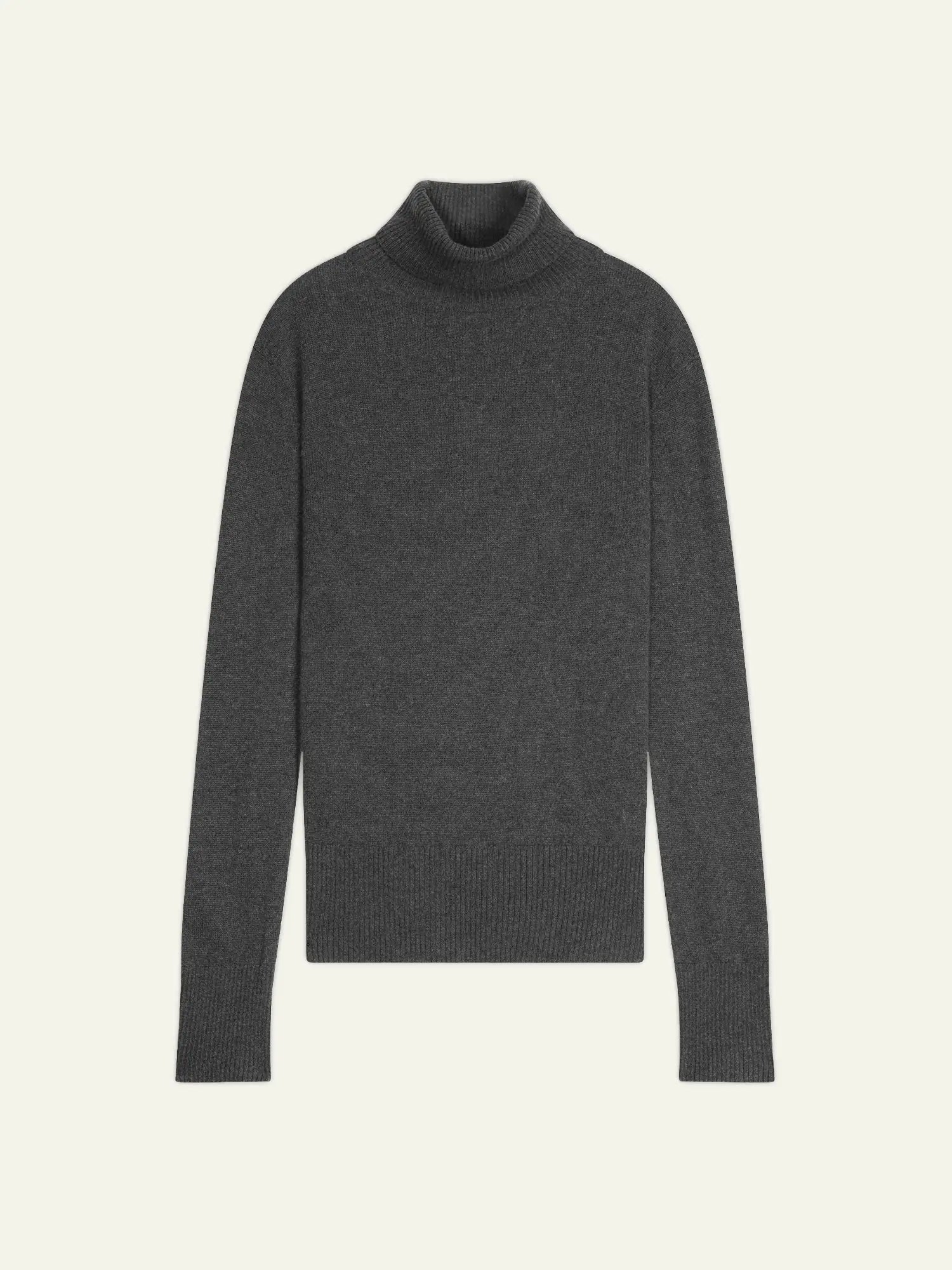 FORNET pull col roulé anthracite chiné