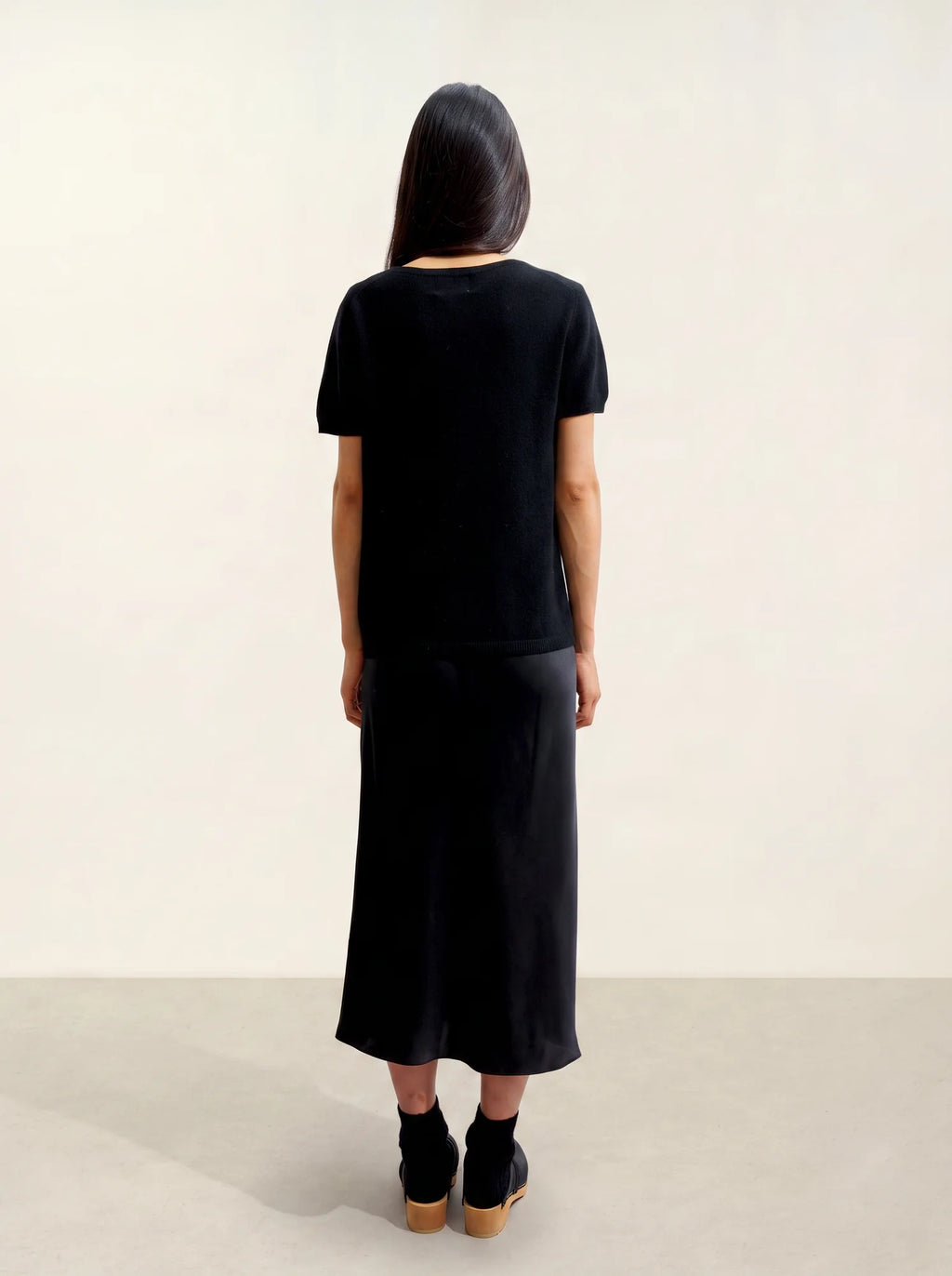 KALI t-shirt col V noir