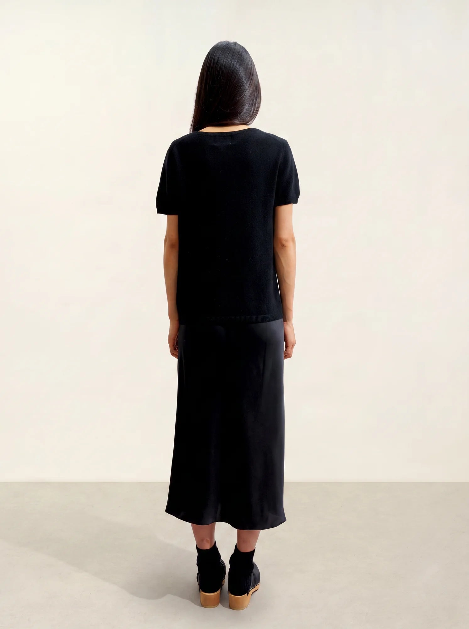 KALI t-shirt col V noir